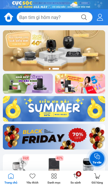 Mẫu website Mew Điện Máy