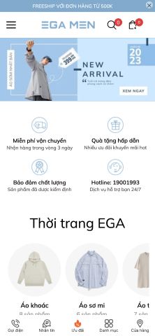 Mẫu website EGA Men Style