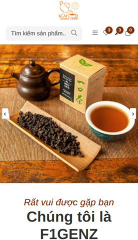 Mẫu website F1GENZ Tea - Trà Coffee