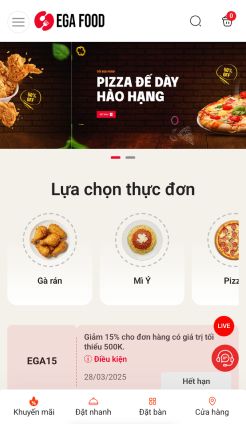 Mẫu website EGA Food