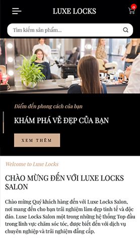 Mẫu website Luxe Locks