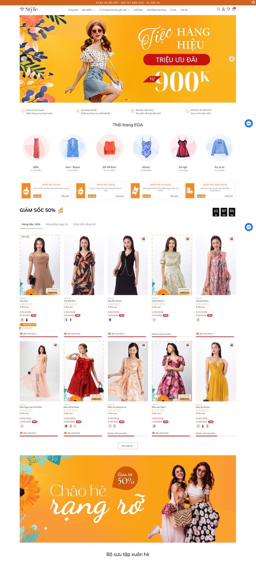 Mẫu website EGA Style EGA Style