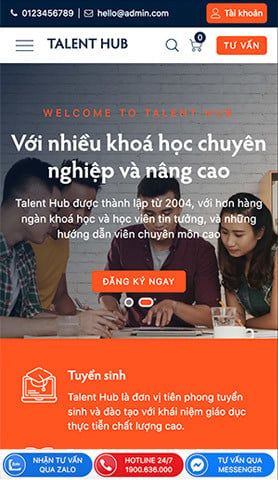 Mẫu website Talent Hub
