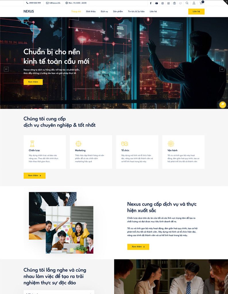 Mẫu website Nexus Nexus