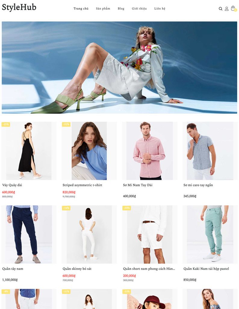 Mẫu website StyleHub StyleHub