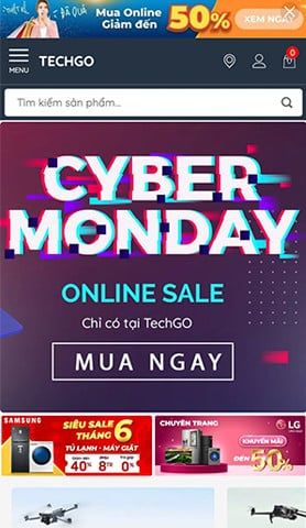 Mẫu website TechGO