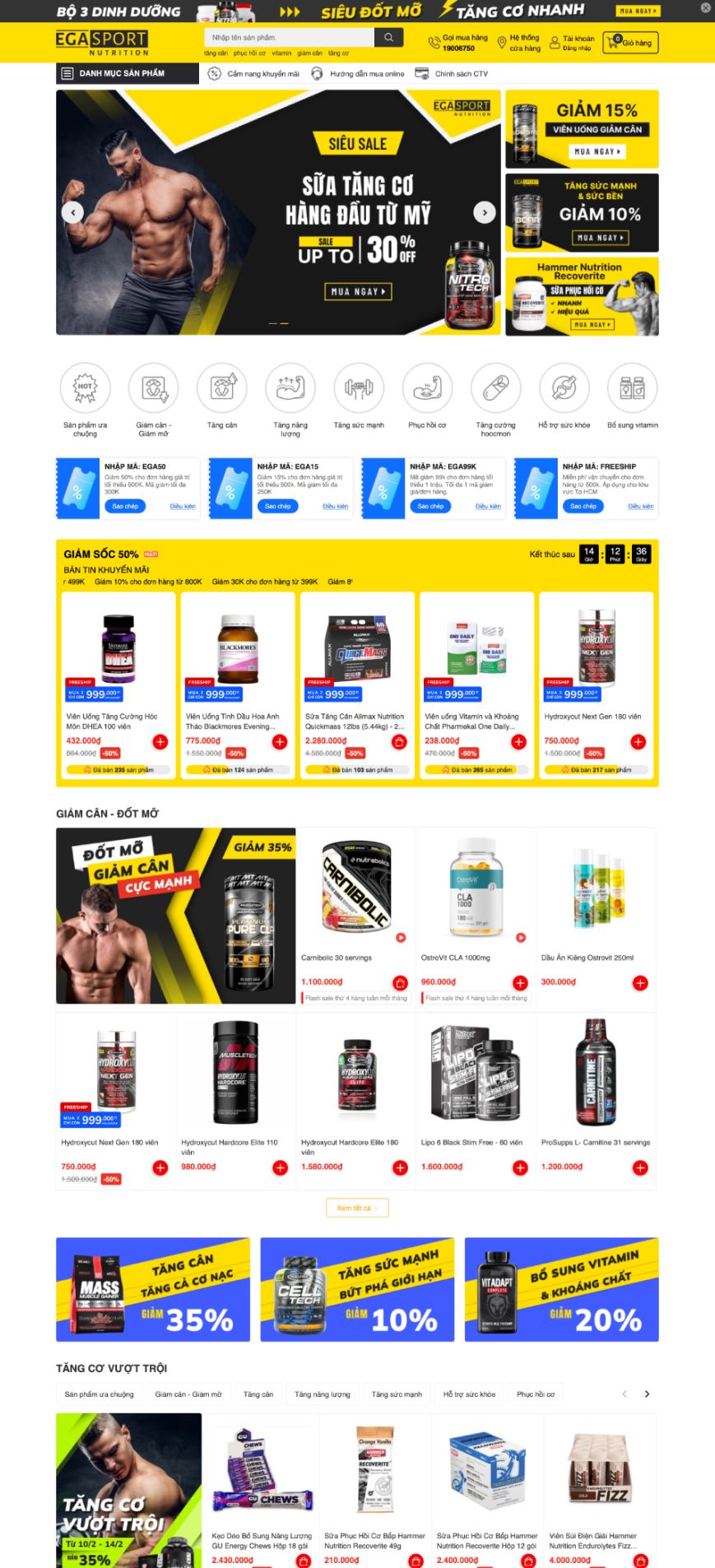 Mẫu website EGA Nutrition EGA Nutrition