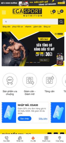 Mẫu website EGA Nutrition