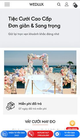 Mẫu website Wedlux