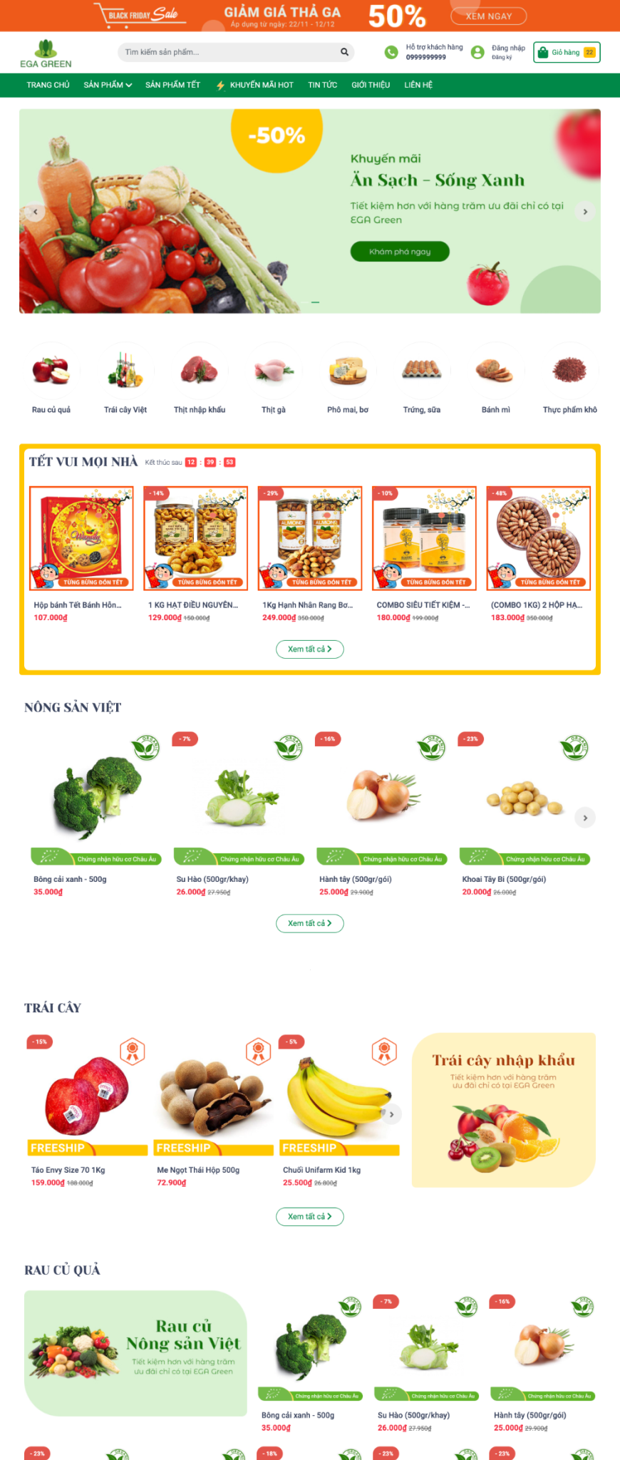 Mẫu website EGA Green EGA Green