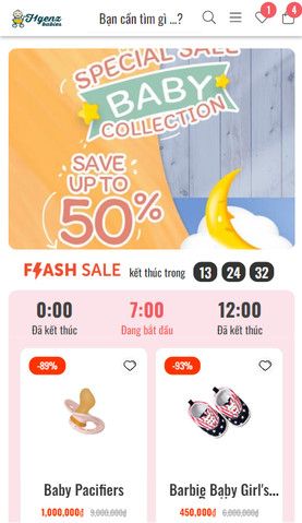 Mẫu website F1GENZ Baby - Mẹ và Bé 2