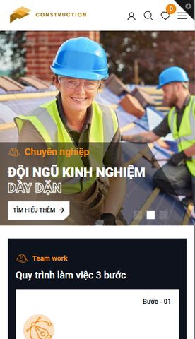 Mẫu website F1GENZ Construction - Xây Dựng