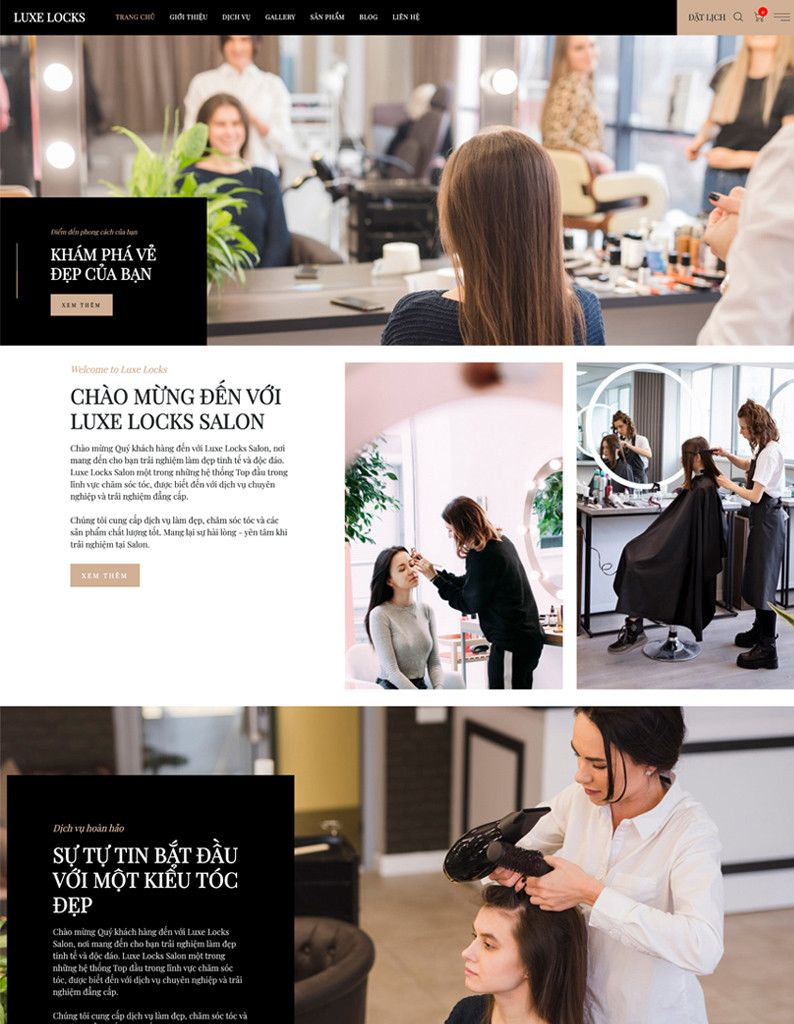 Mẫu website Luxe Locks Luxe Locks