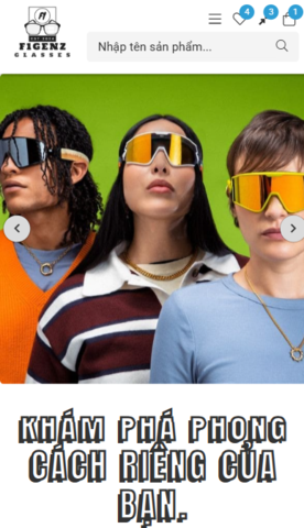 Mẫu website F1GENZ Glasses - Mắt kính