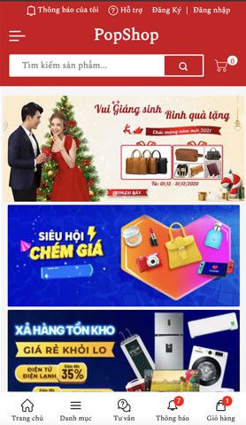 Mẫu website PopShop