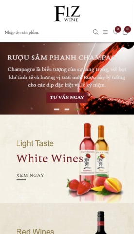 Mẫu website F1GENZ Wine - Rượu