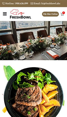 Mẫu website FreshBowl