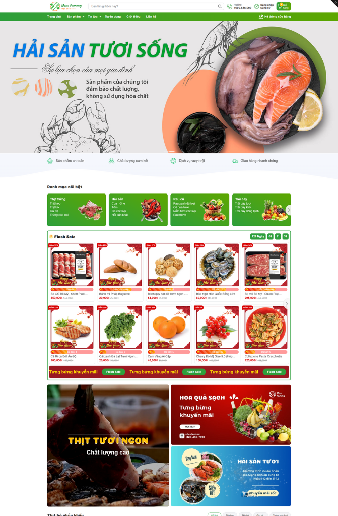 Mẫu website Mew Yummy Mew Yummy