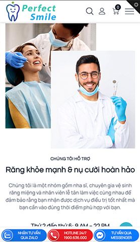Mẫu website Perfect Smile