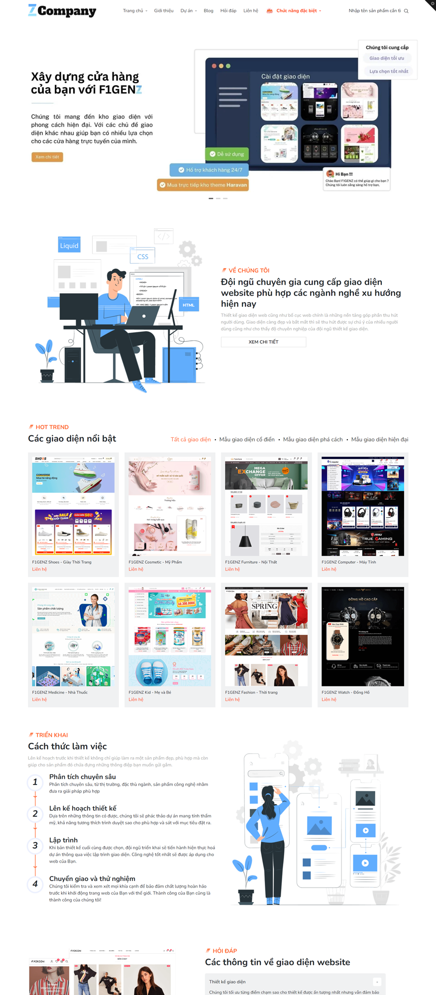 Mẫu website F1GENZ Company - Doanh nghiệp F1GENZ Company - Doanh nghiệp