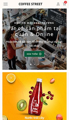 Mẫu website Coffee Street