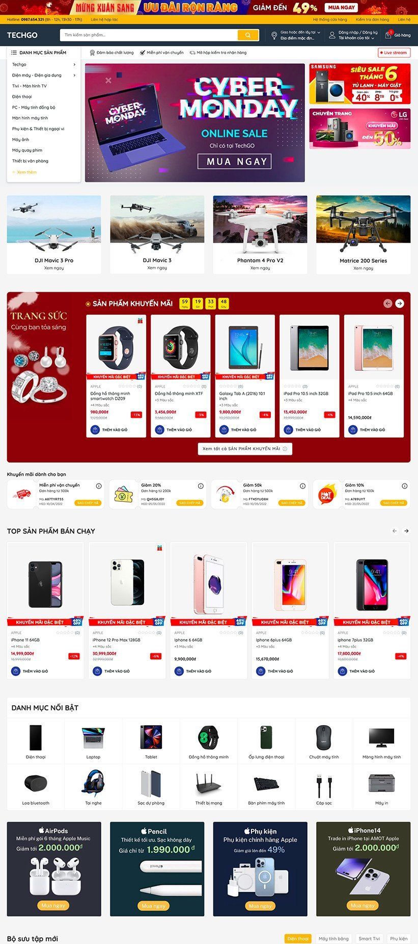 Mẫu website TechGO TechGO