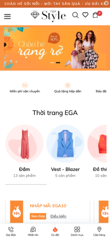 Mẫu website EGA Style