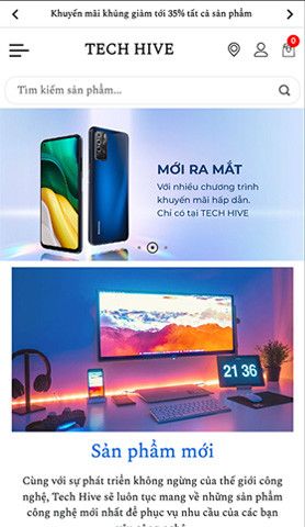 Mẫu website Tech Hive