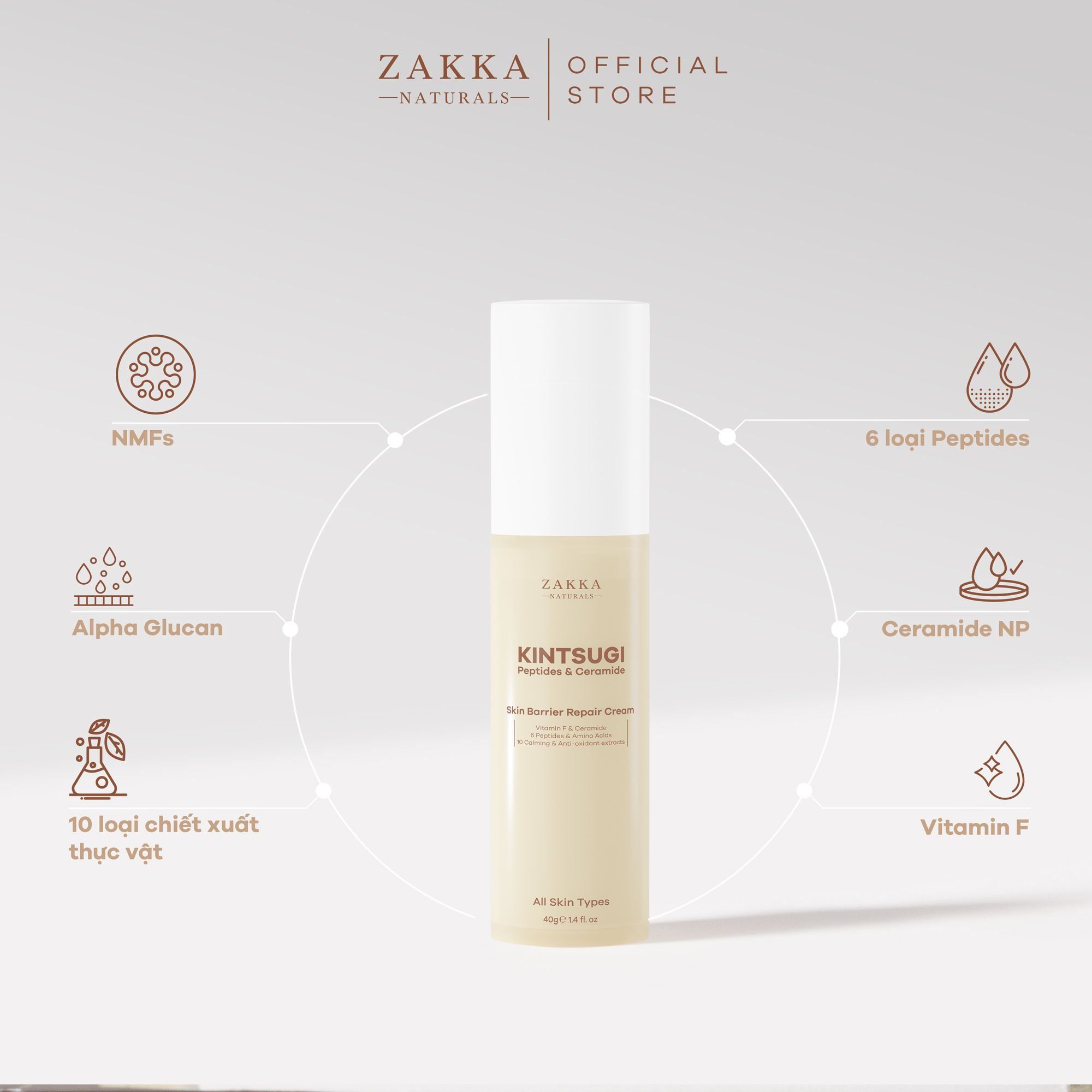 Kem Dưỡng Phục Hồi Kintsugi Peptides & Ceramide Skin Barrier Repair