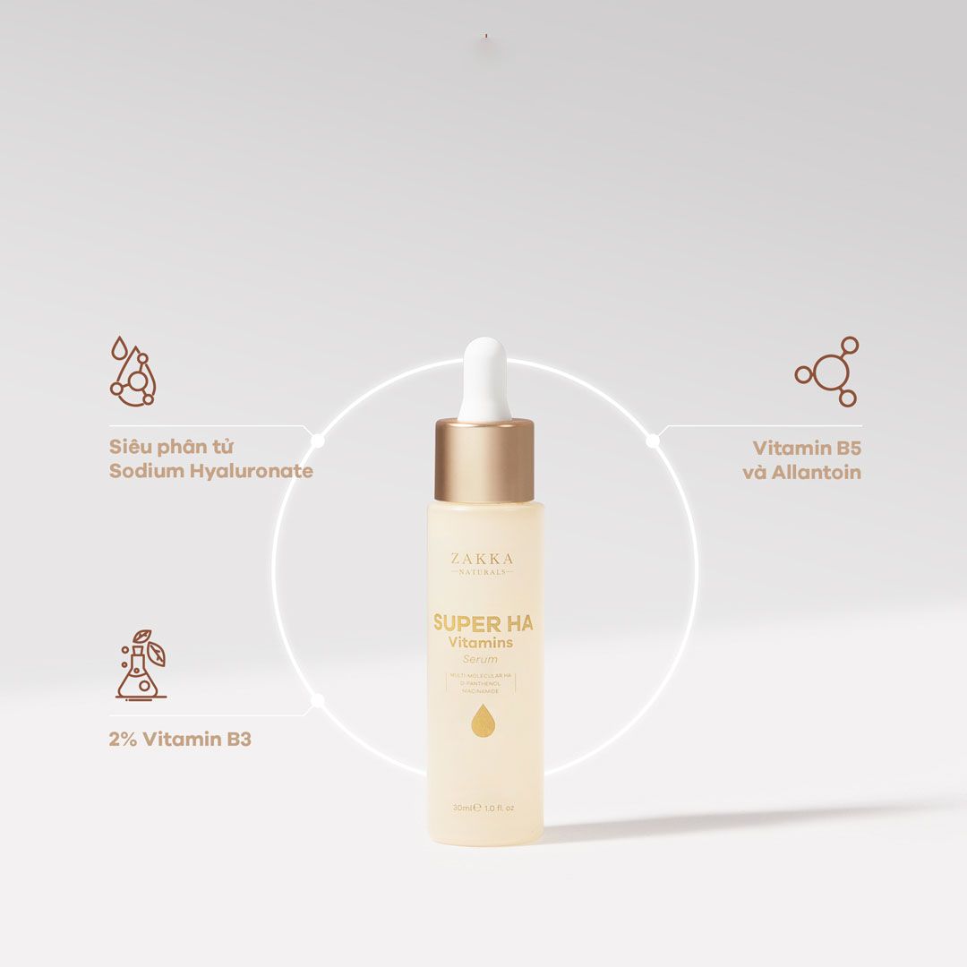  Serum Vitamin Dưỡng Da, Cấp Nước Super Hyaluronic 30ml 