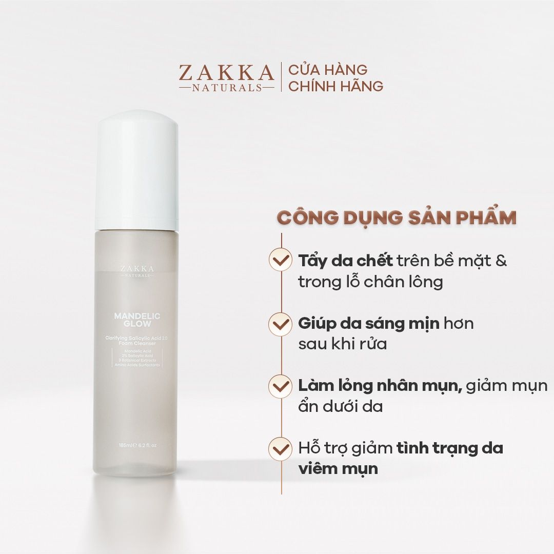 Sữa Rửa Mặt AHA BHA Mandelic Glow Clarifying Salicylic Acid