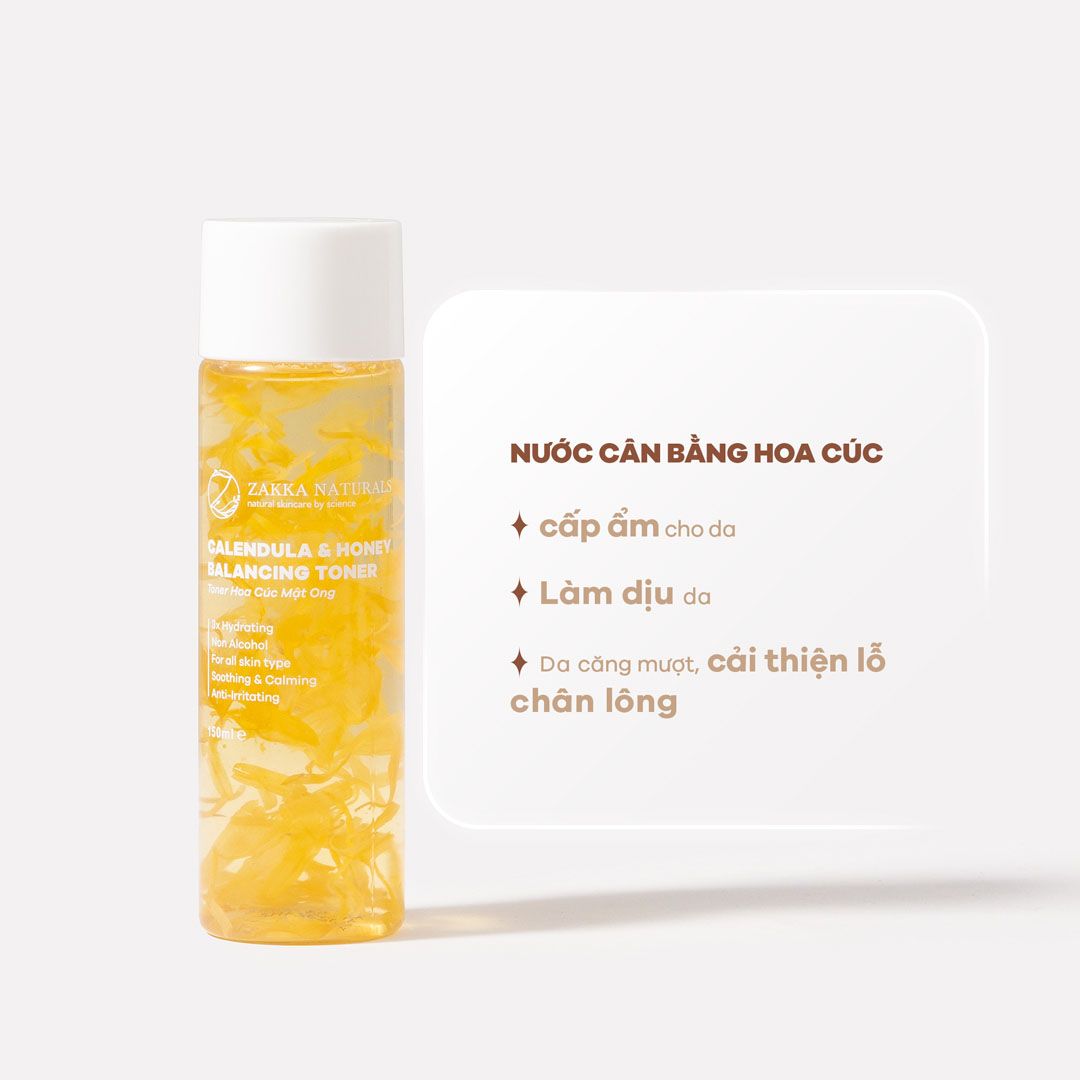  Toner Hoa Cúc Dịu Nhẹ Cho Da Nhạy Cảm Calendula & Honey Balancing 150ml 