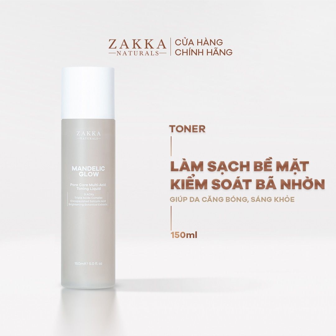 Toner tẩy da chết AHA, BHA Mandelic Glow