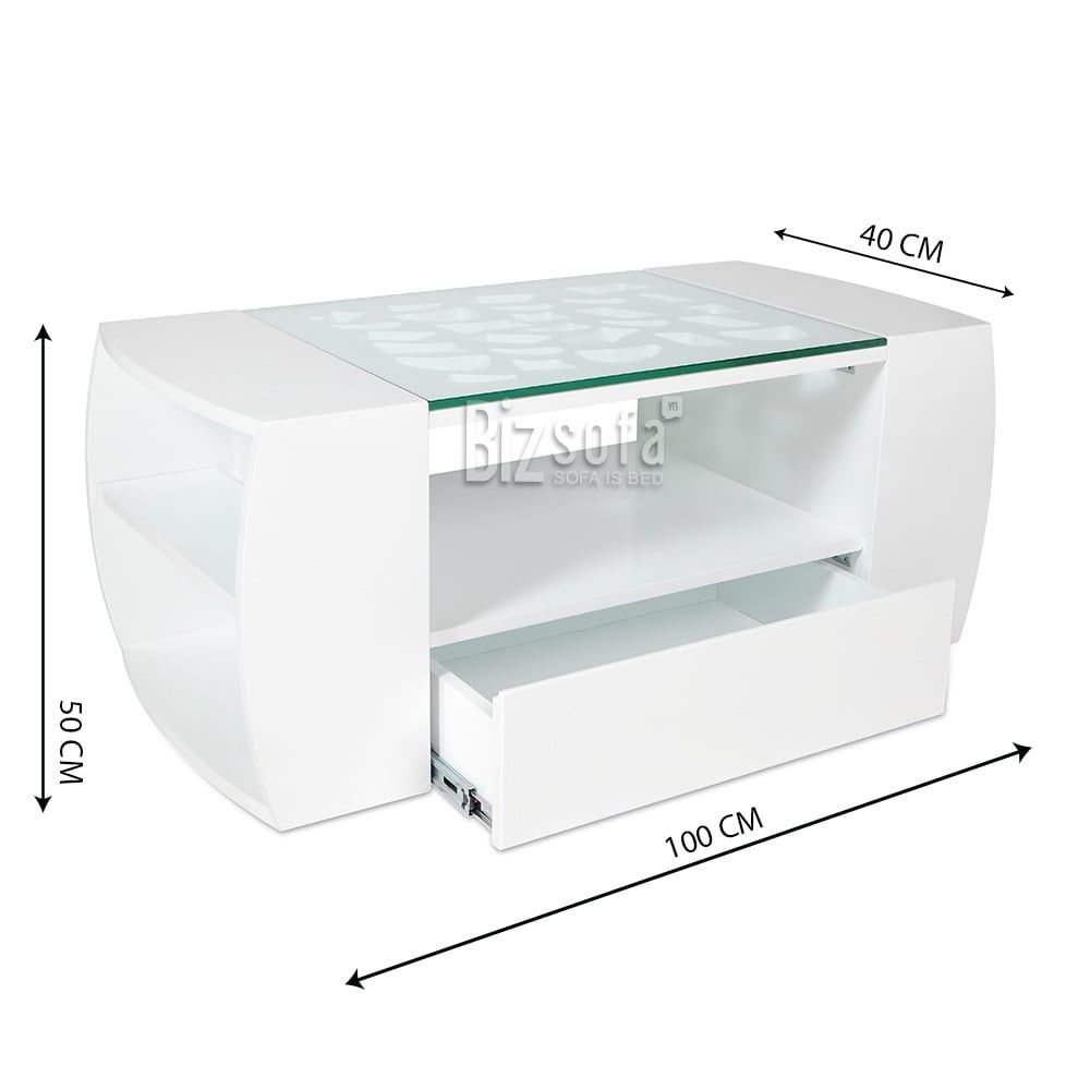 Bàn Sofa Gỗ SVN-09 Trắng
