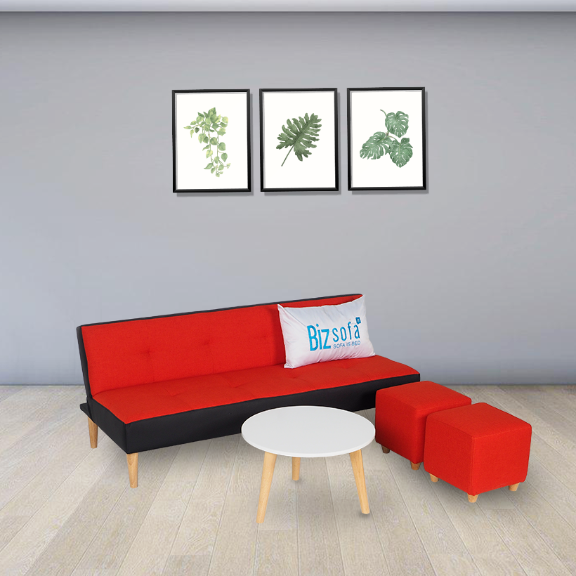 Combo Sofa Phòng khách B499 (Sofa giường + Bàn sofa + Ghế đôn)