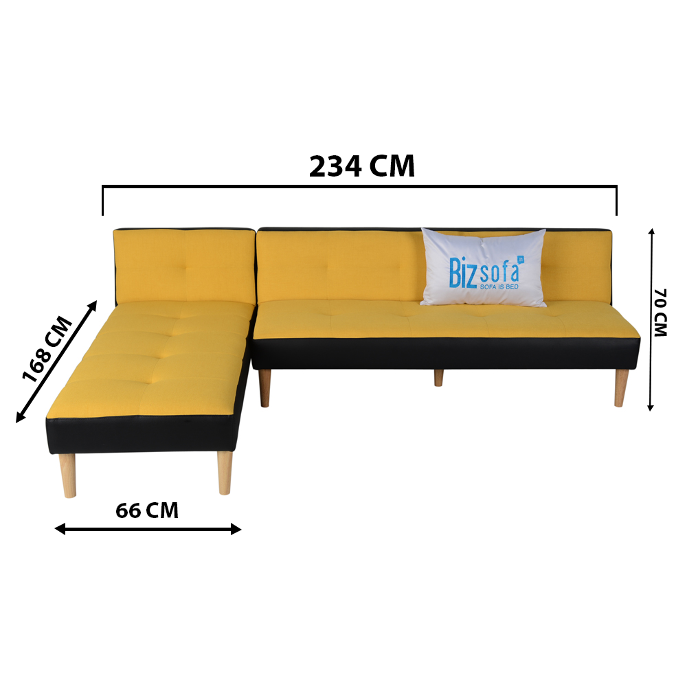 Combo Sofa Góc L (Sofa Giường + Sofa Thư Giãn) MLF-291 - Nhiều màu trơn