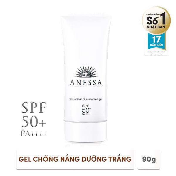 Káº¿t quáº£ hÃ¬nh áº£nh cho Kem chá»ng náº¯ng Anessa whitening Sunscreen Skincare Gel SPF 50 90g