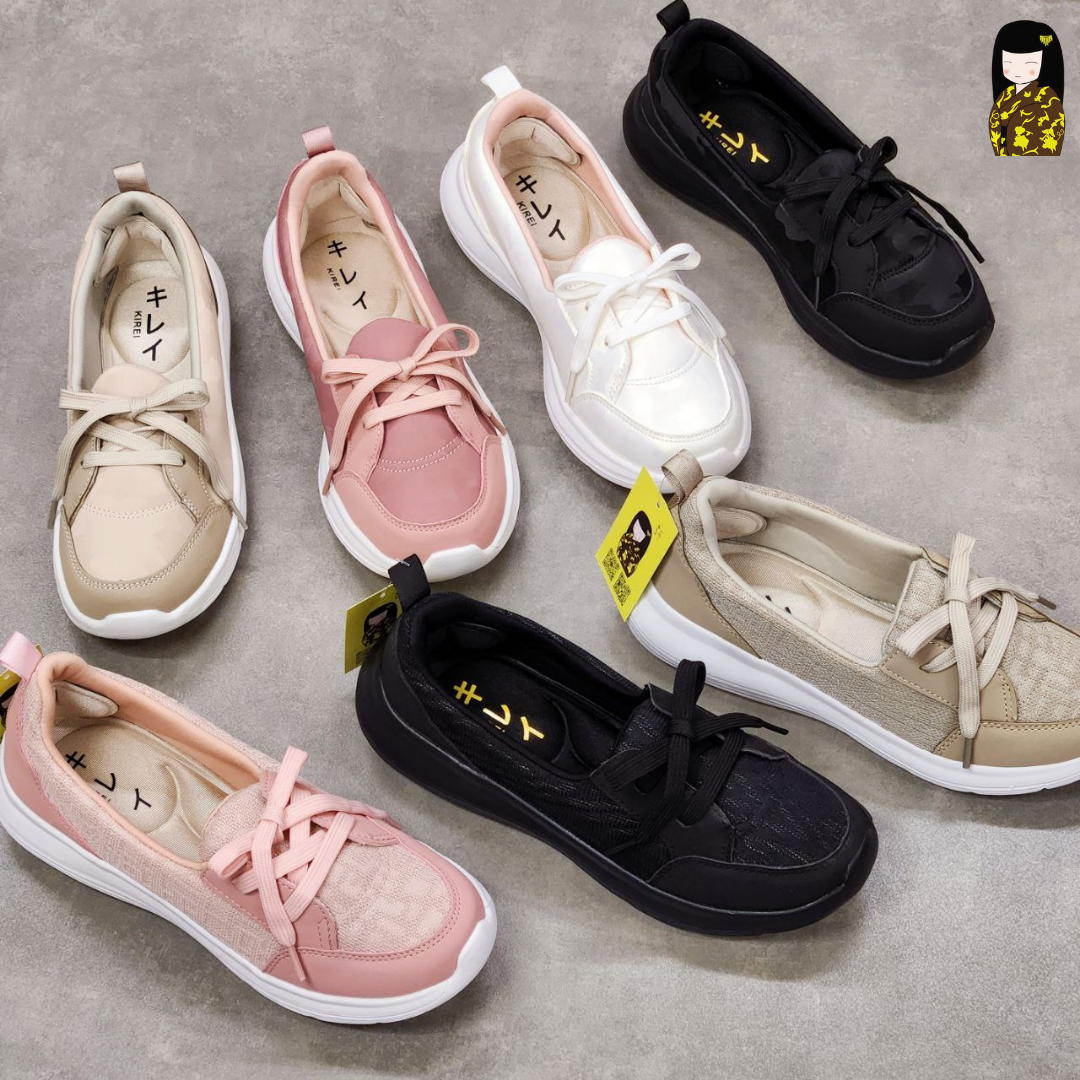 Kirei Walk BG Breathable Cột Dây Kem