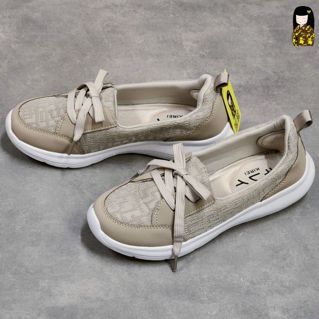 Kirei Walk BG Breathable Cột Dây Kem