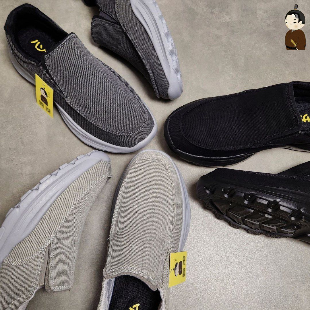Giày lười Hansamu Walk đế siêu nhẹ BG Dark Grey