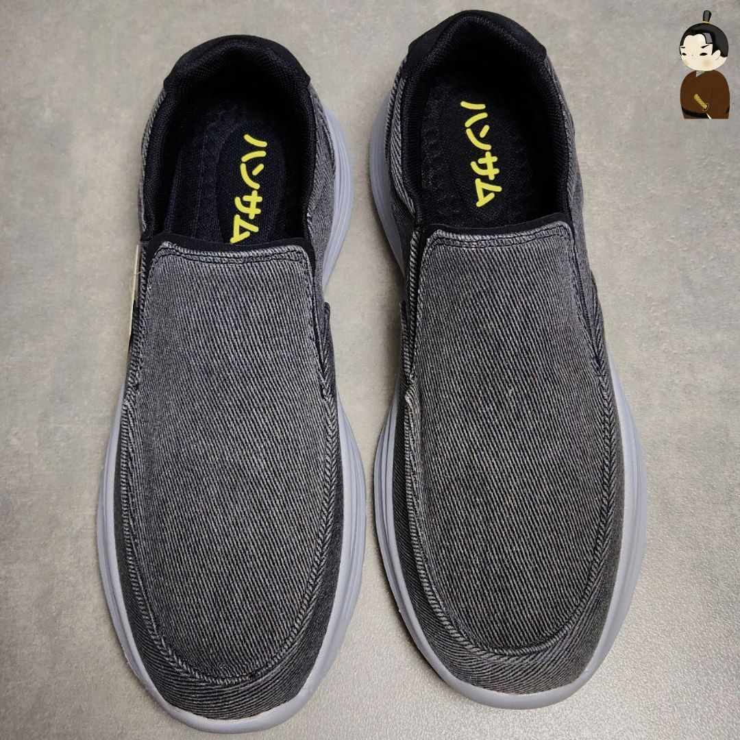 Giày lười Hansamu Walk đế siêu nhẹ BG Dark Grey