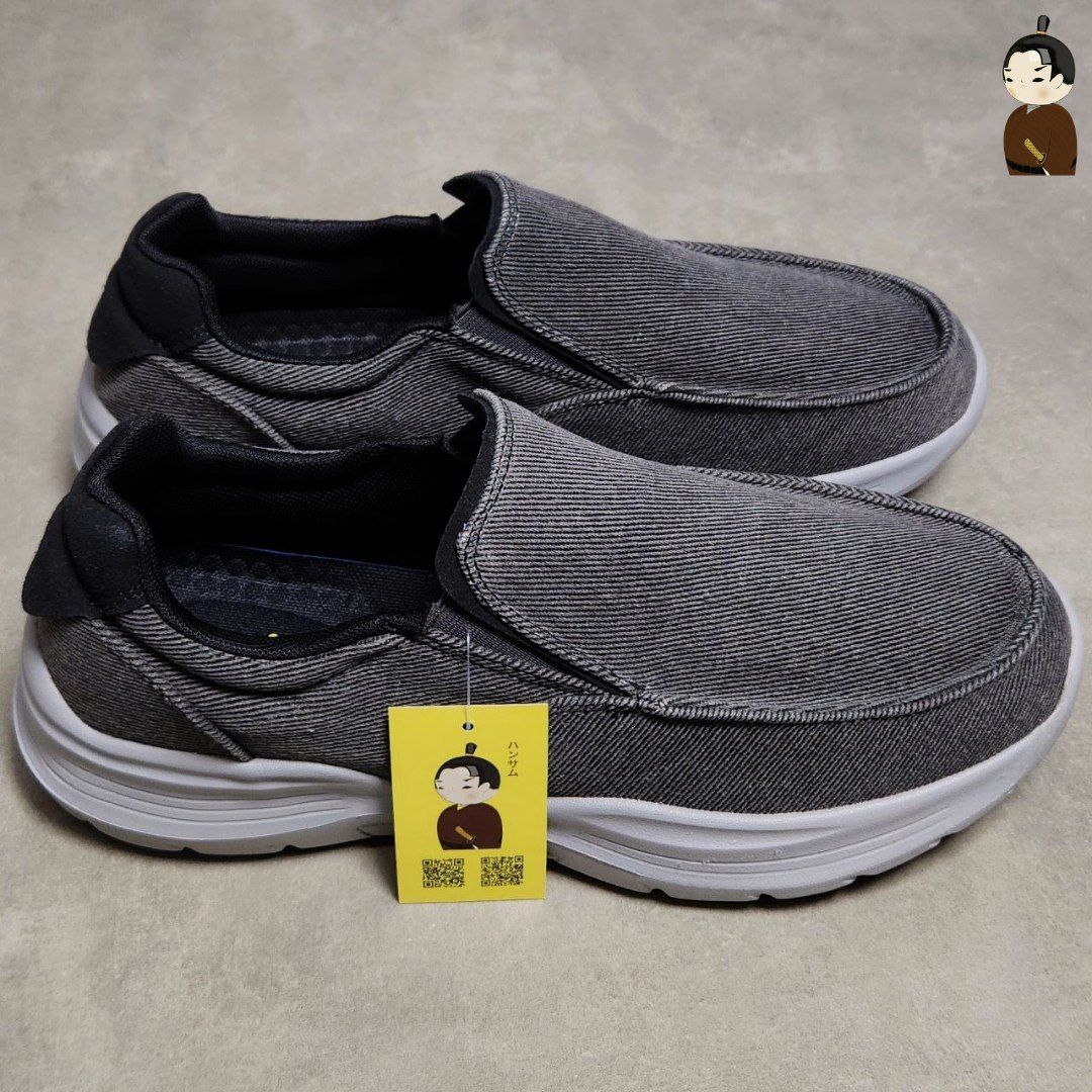 Giày lười Hansamu Walk đế siêu nhẹ BG Dark Grey