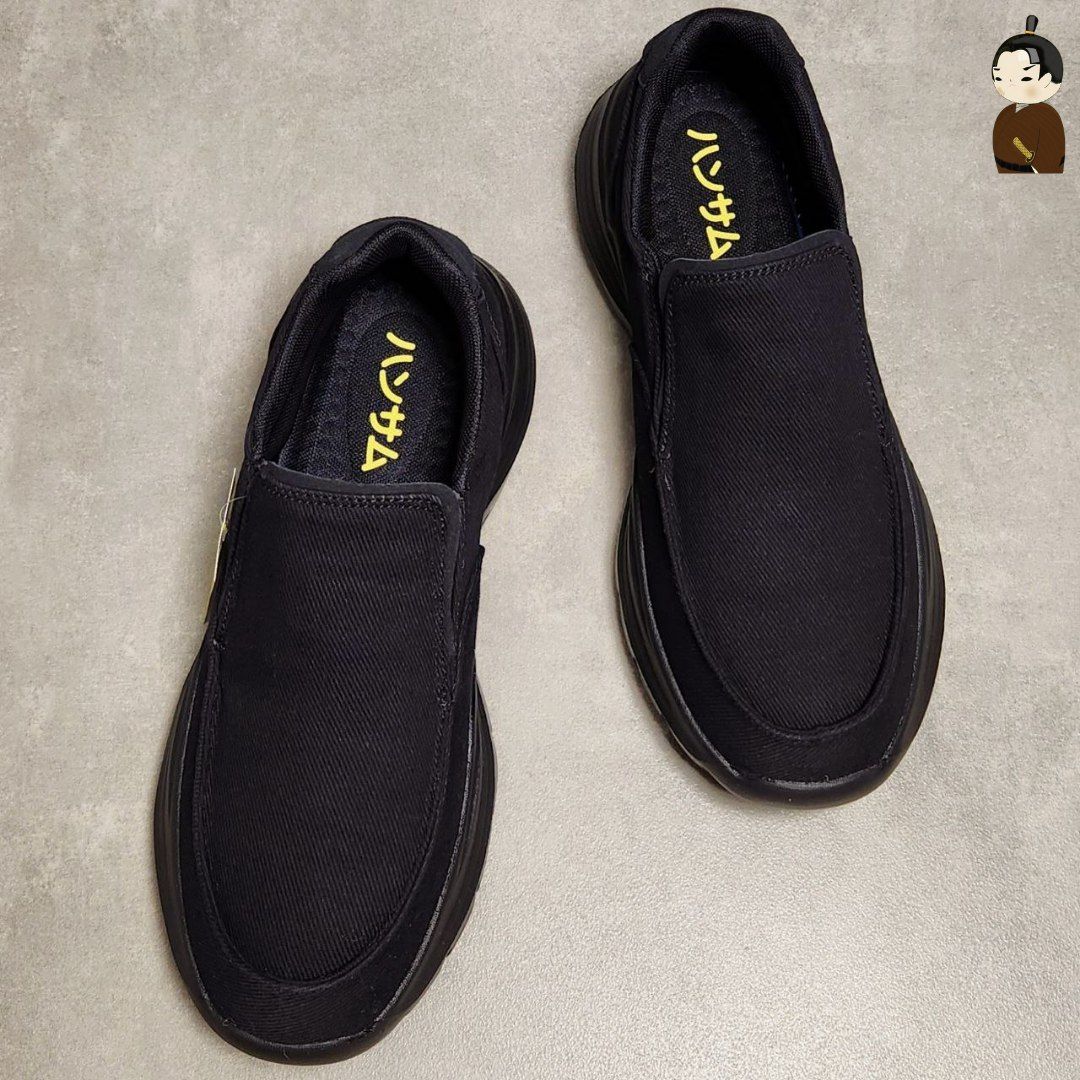 Giày lười Hansamu Walk đế siêu nhẹ BG Black