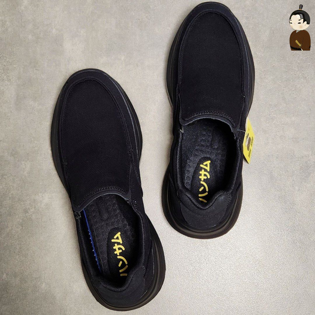 Giày lười Hansamu Walk đế siêu nhẹ BG Black