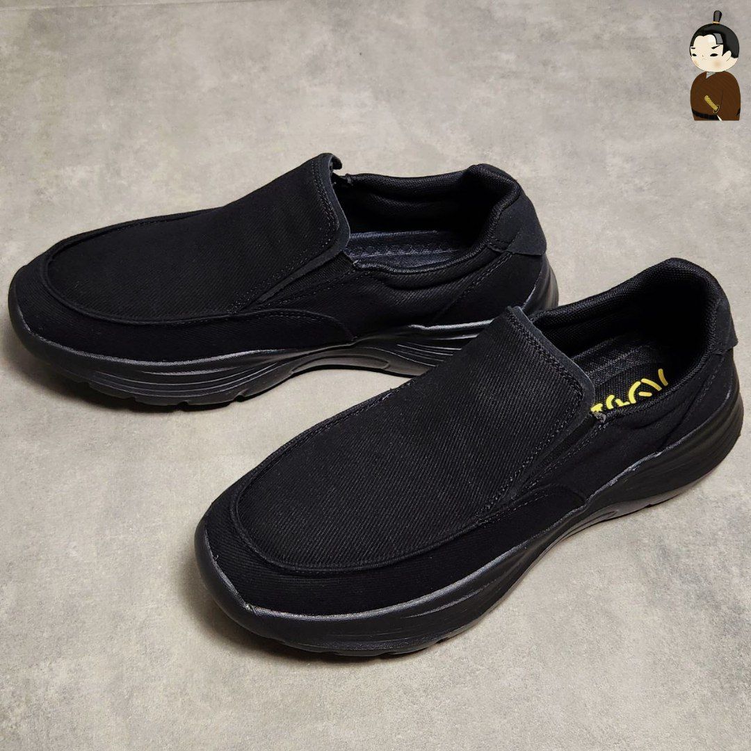 Giày lười Hansamu Walk đế siêu nhẹ BG Black