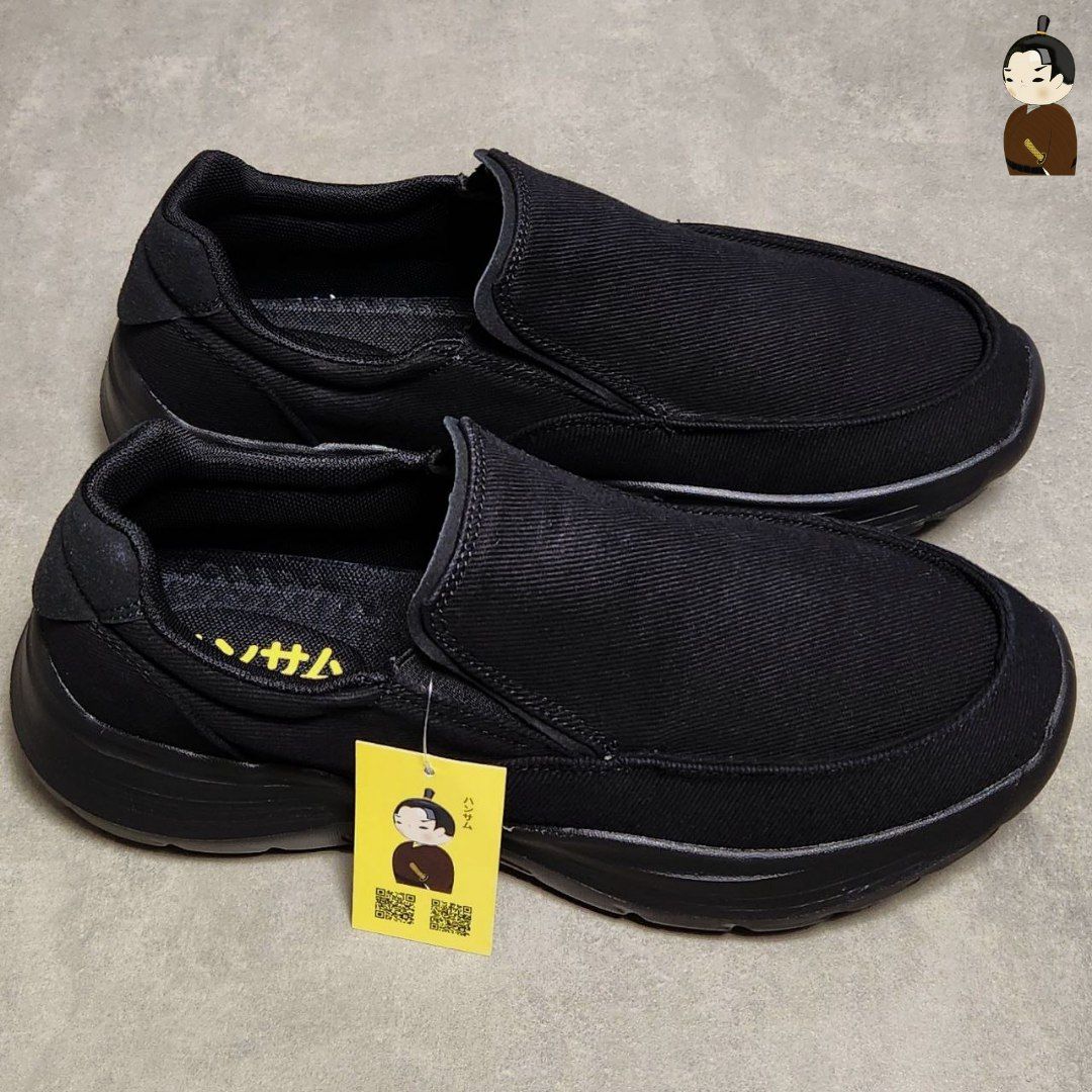 Giày lười Hansamu Walk đế siêu nhẹ BG Black
