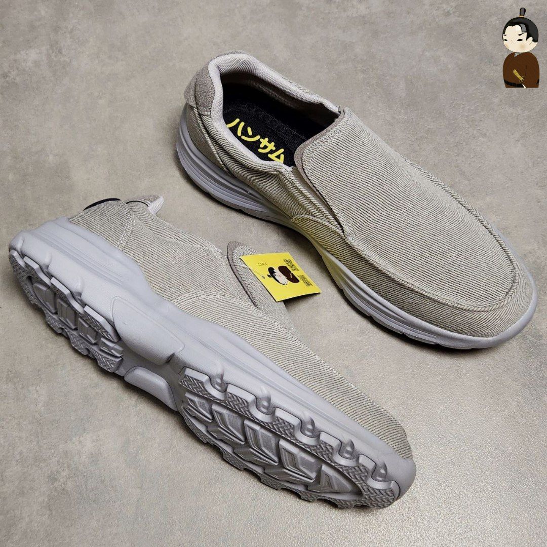 Giày lười Hansamu Walk đế siêu nhẹ BG Light Grey