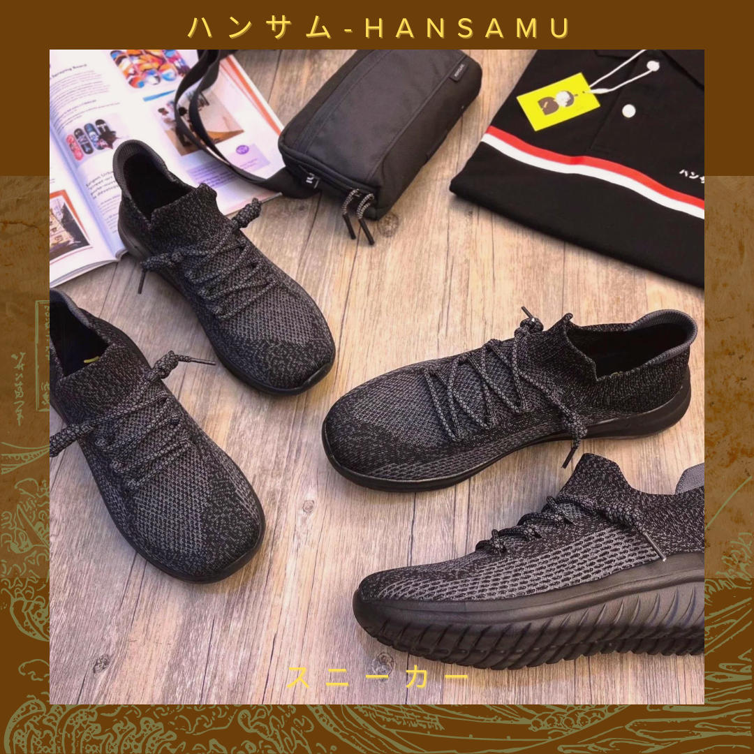 Hansamu Walk BG Giày Unisex Đen xám