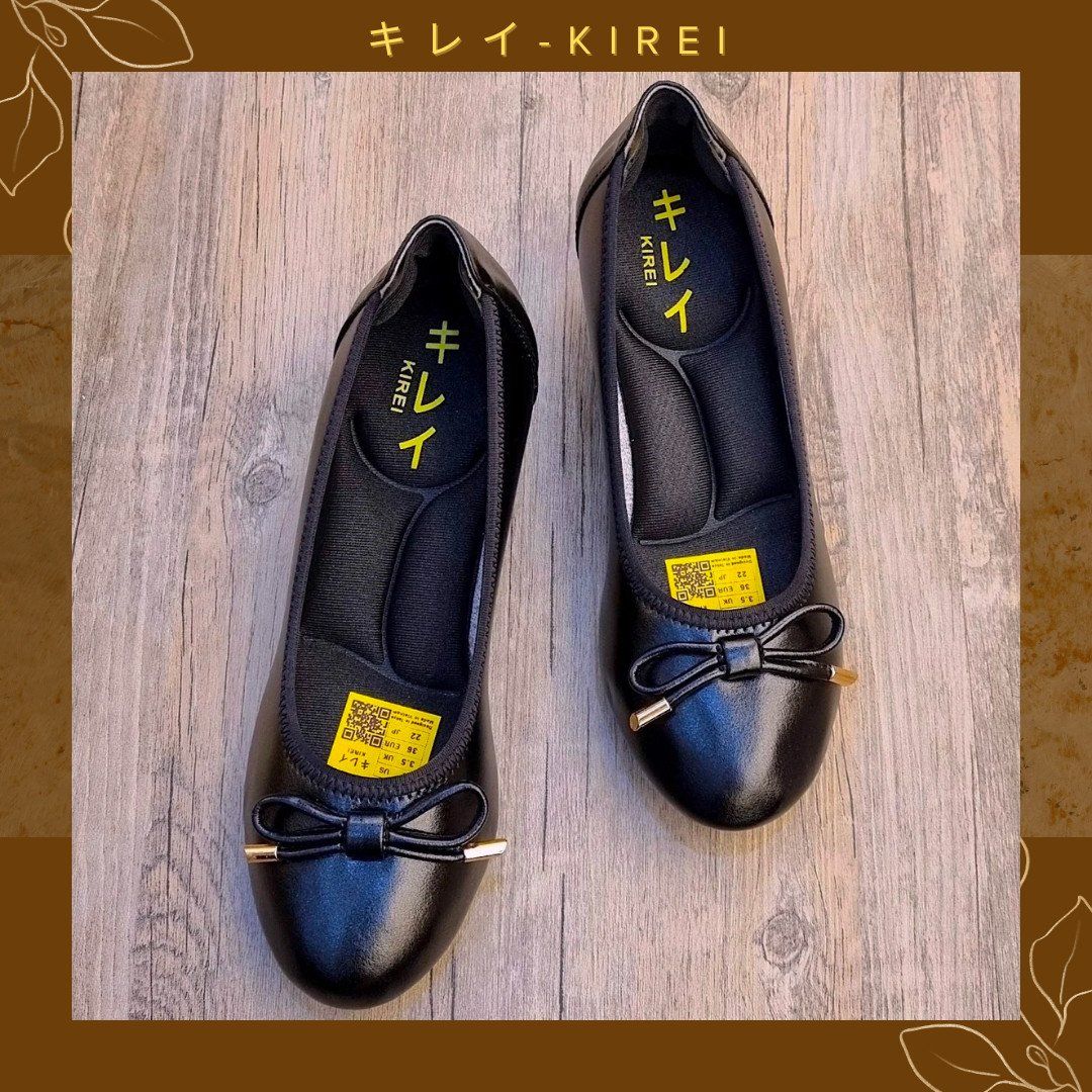 Kirei Office Hi Giày Búp Bê Đế Xuồng Ultra 4P Đen