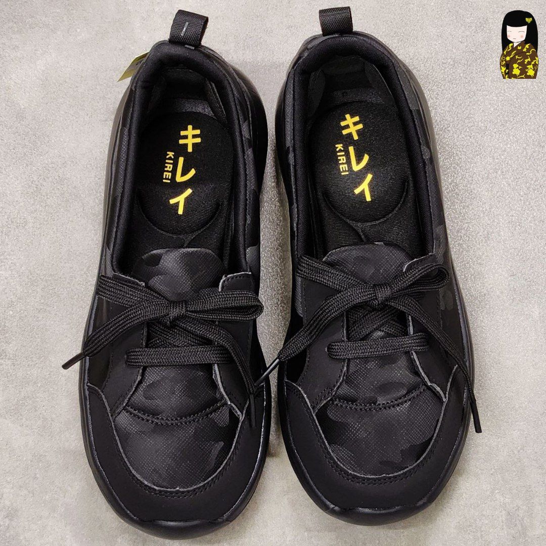 Giày Kirei Walk on Breathable Cột dây BG Đen Camo